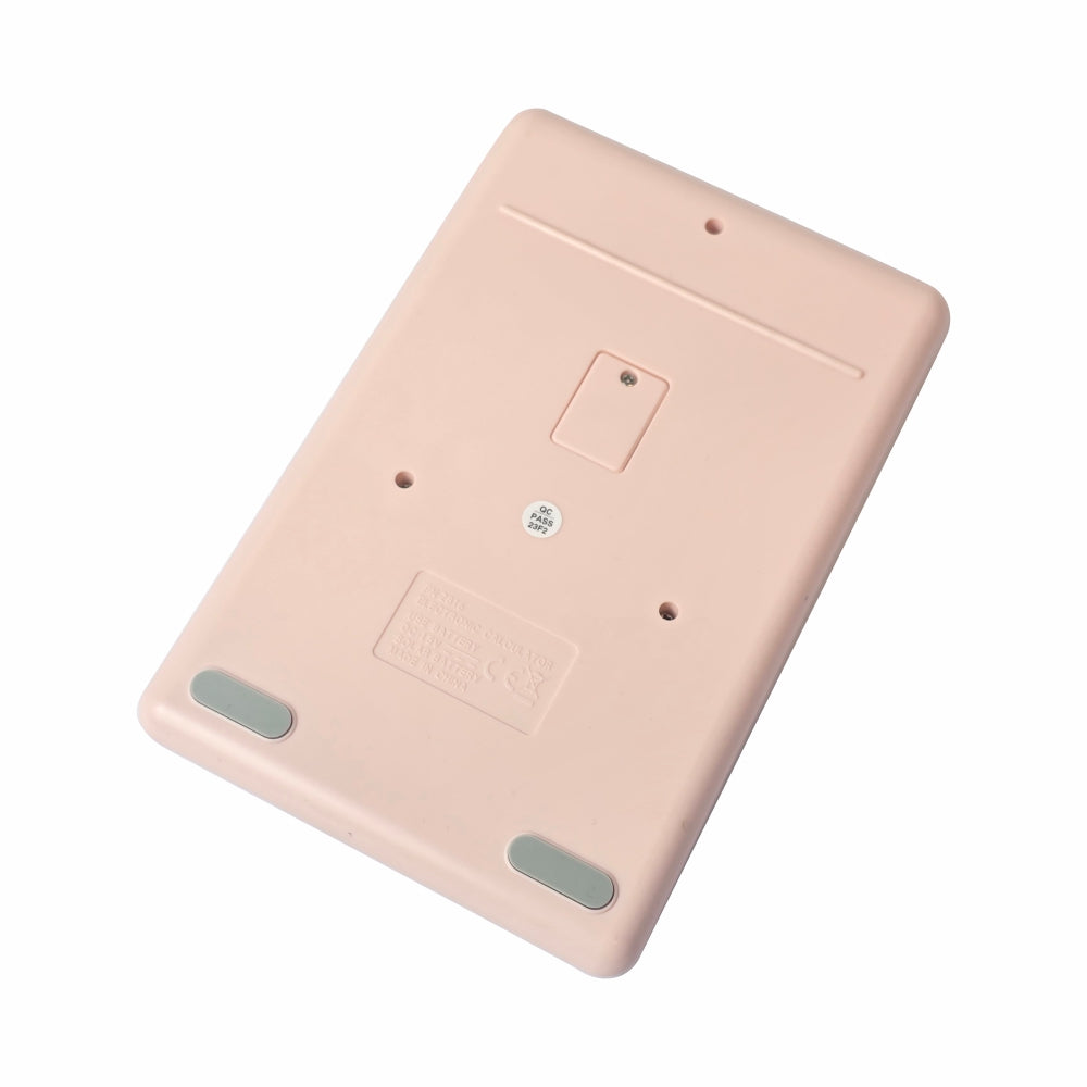 12-Digit Desktop Calculator Pink Dual Power