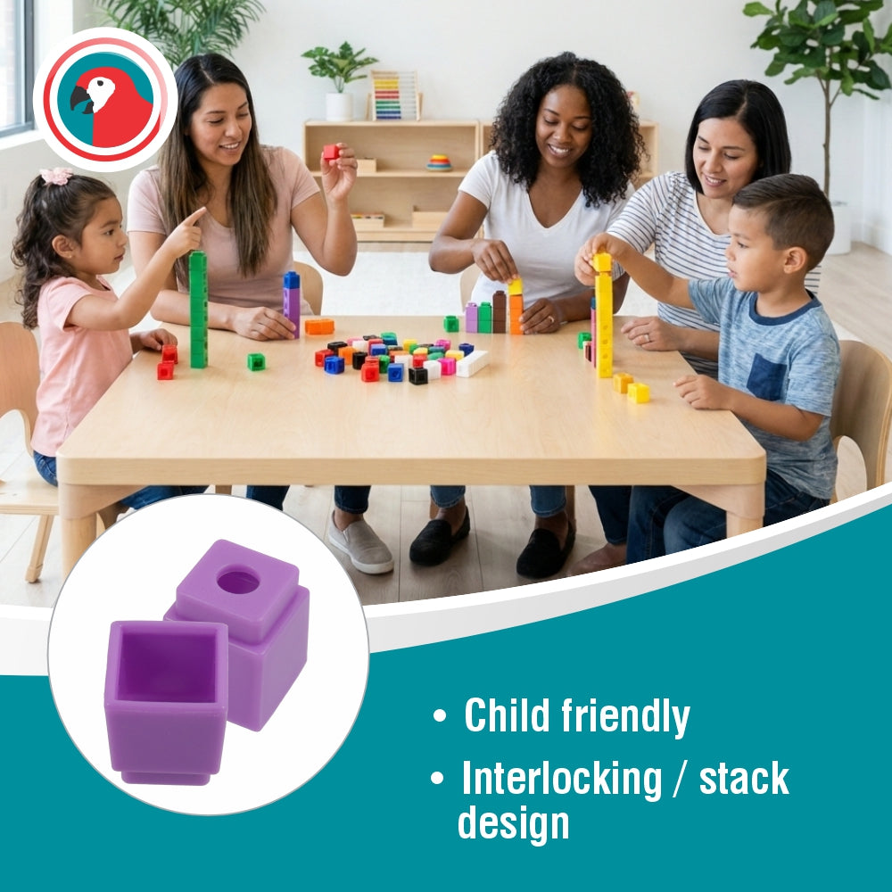 Counting Cubes 100 Piece Set Educational Maths & Sorting Cubes