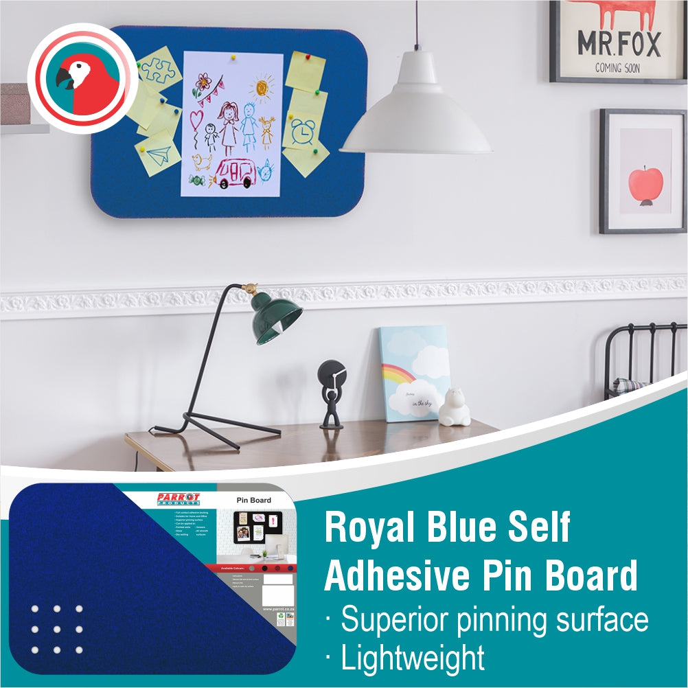 Adhesive Pin Board (No Frame - 450*300mm - Blue)