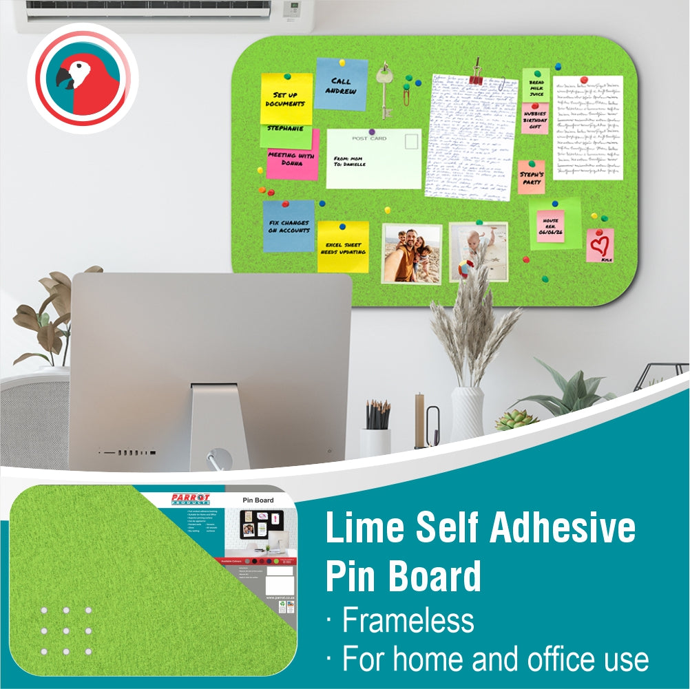 Adhesive Pin Board (No Frame - 900*600mm - Lime)