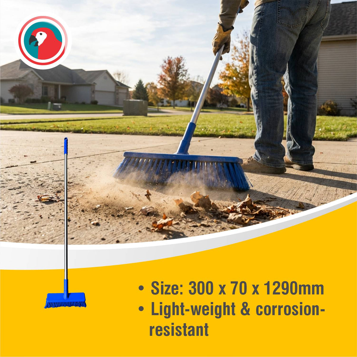 HACCP Soft Bristle Broom Blue Commercial Cleaning Broom