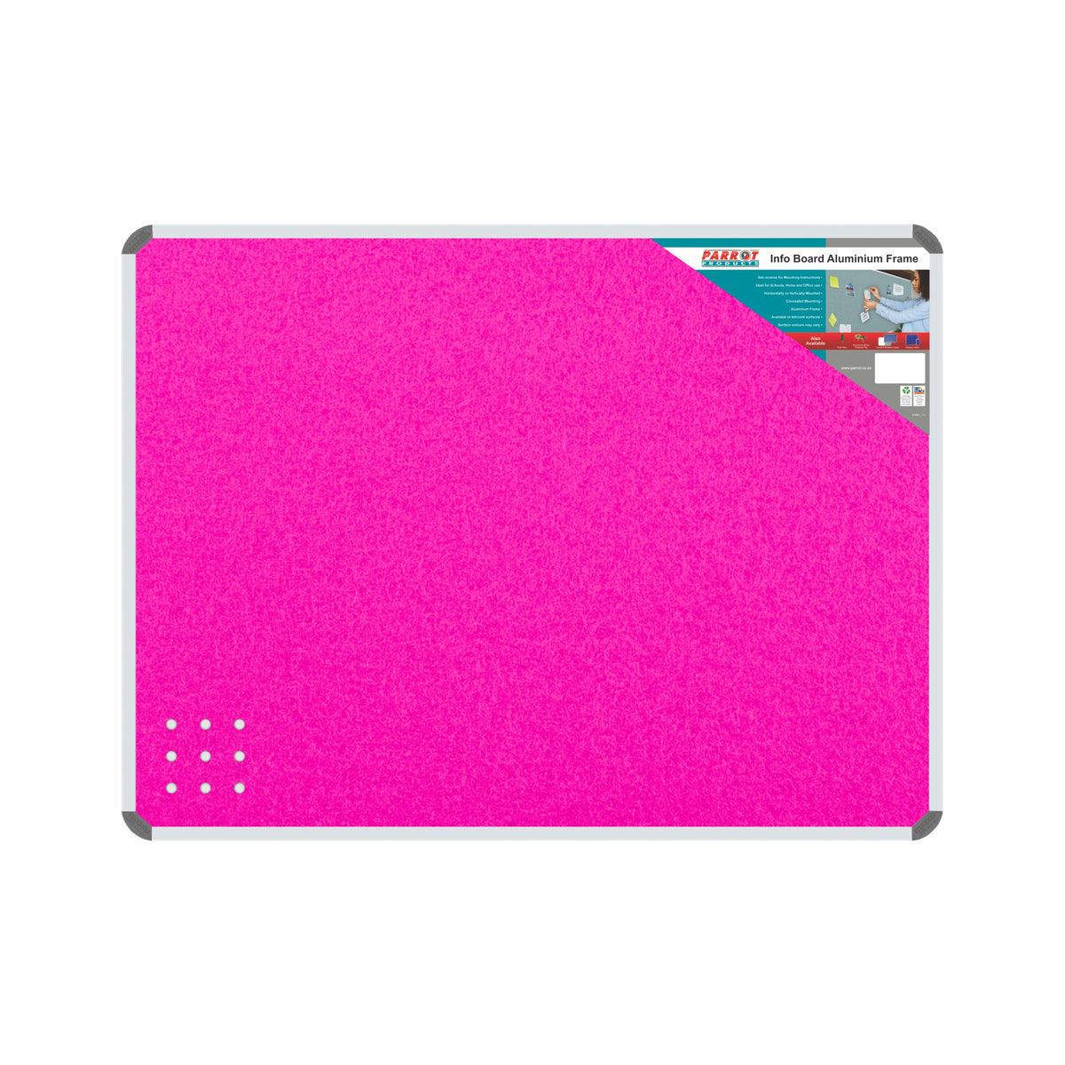 Info Board (Aluminium Frame - 600*450mm - Pink)