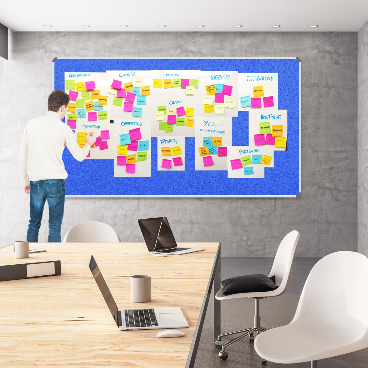 Info Board (Aluminium Frame - 1200*1000mm - Sky Blue)