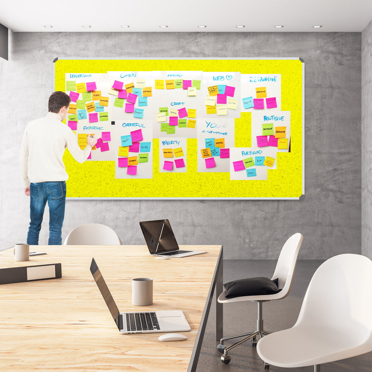 Info Board (Aluminium Frame - 2000*1200mm - Yellow)