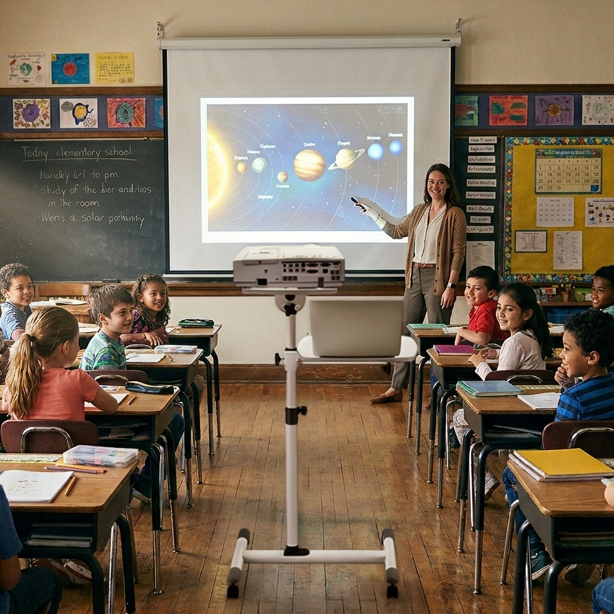 Data Projector and Laptop Trolley (1000*880*620mm - Steel)
