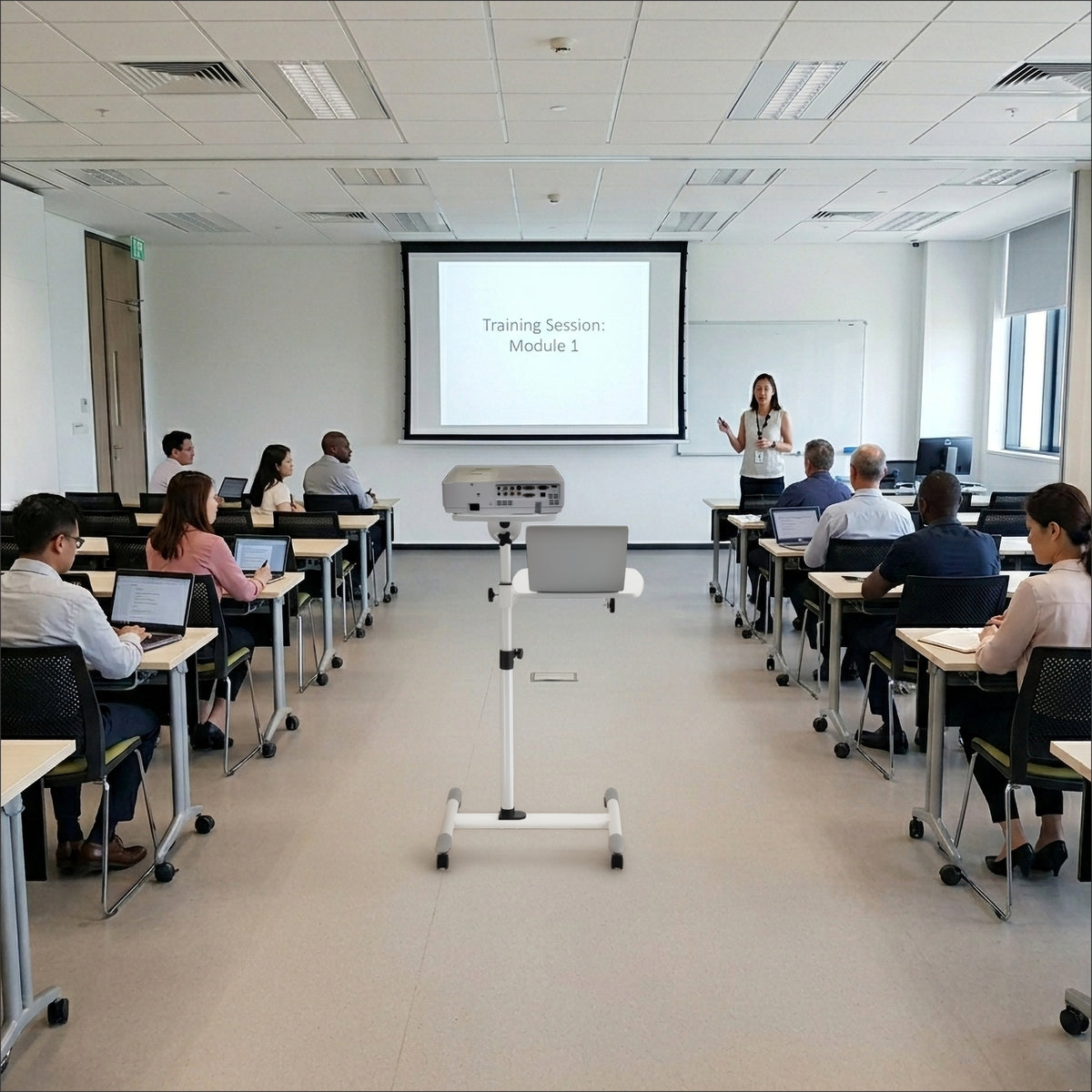 Data Projector and Laptop Trolley (1000*880*620mm - Steel)