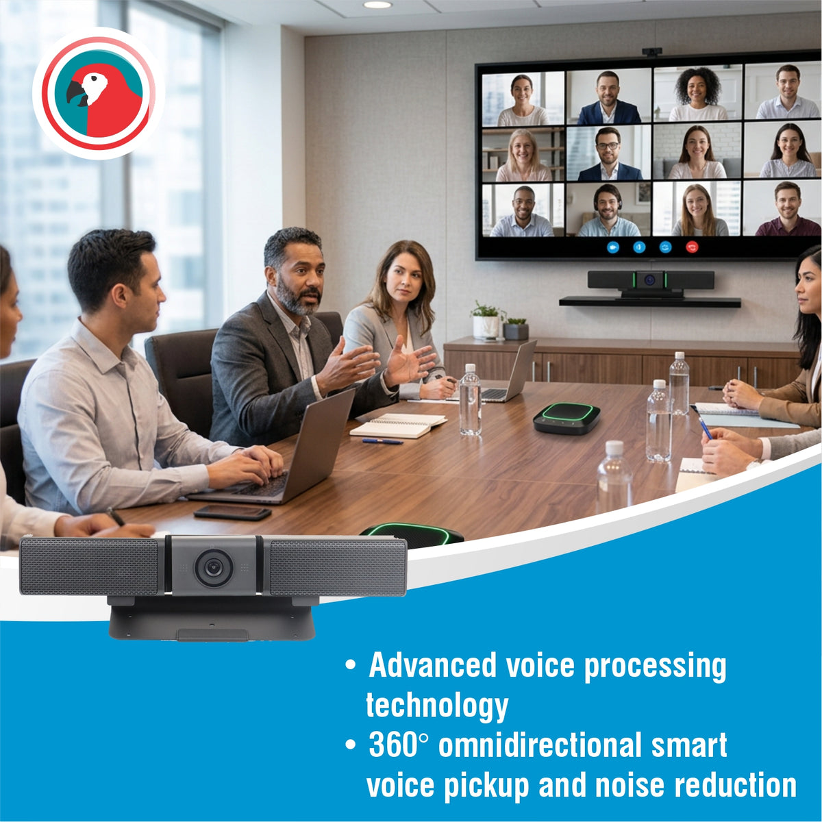 All-in-One Video Audio Conferencing System with Camera, Mic & Speaker