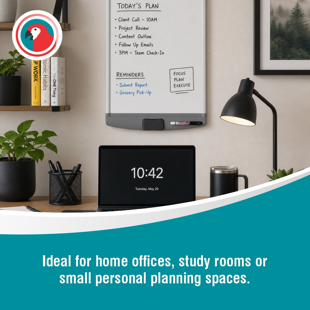 Parrot Products Slimline Non-Magnetic Whiteboard (600*450mm - Retail)