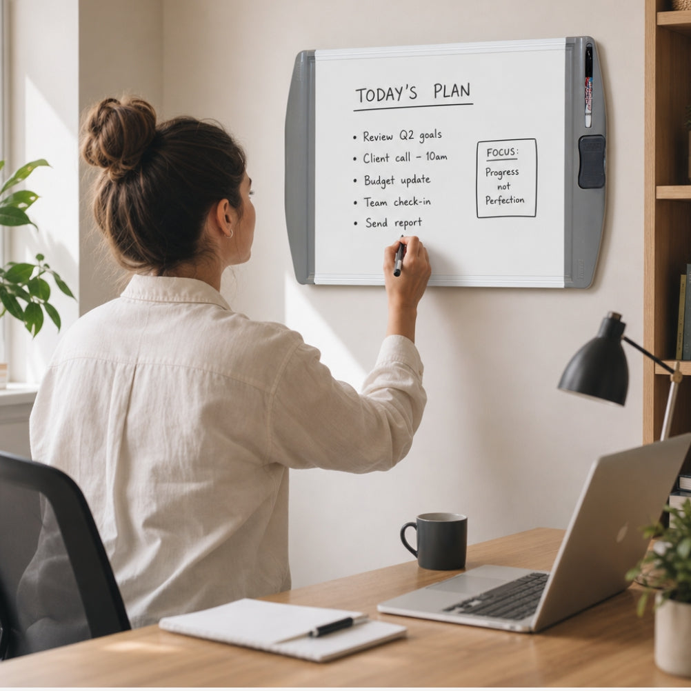 Parrot Products Slimline Magnetic Whiteboard (600*450mm - Retail)
