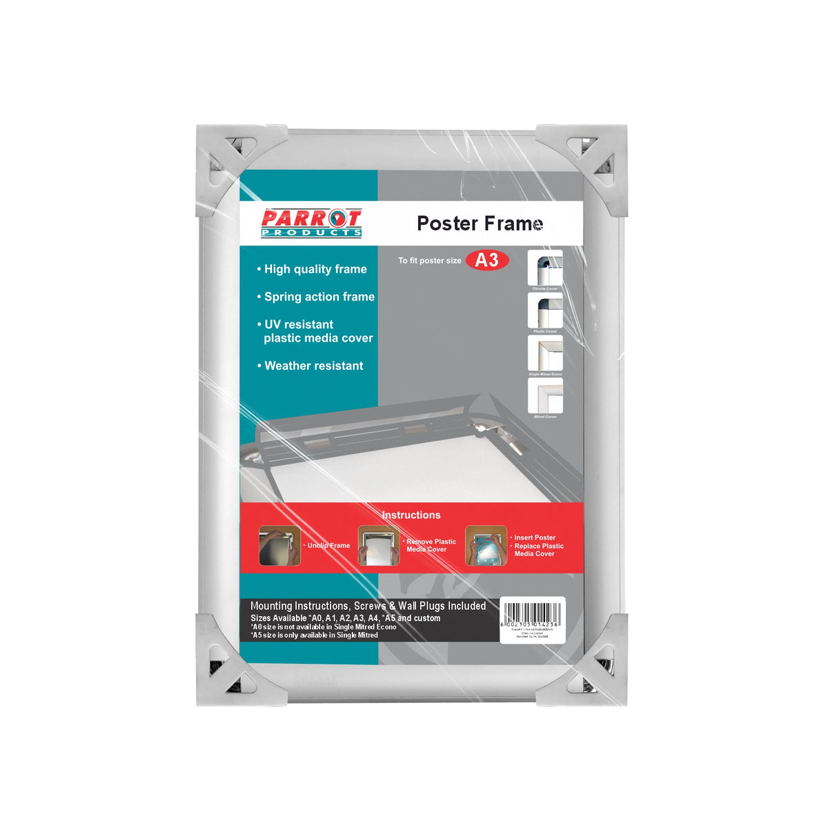 Poster Frame (A3 - 480*360mm - Chrome Corner)