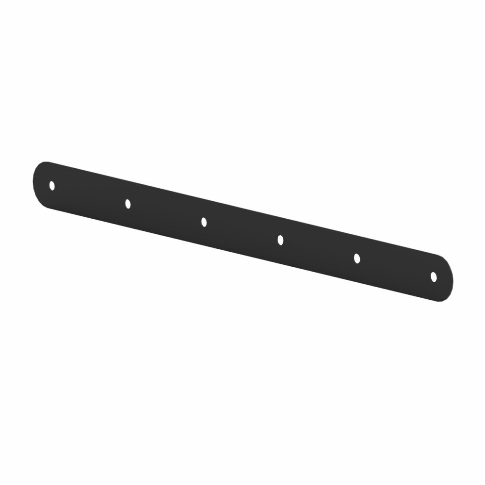 Slatted Panel Multi-Hook Bracket Black Steel Wall Hook Rail