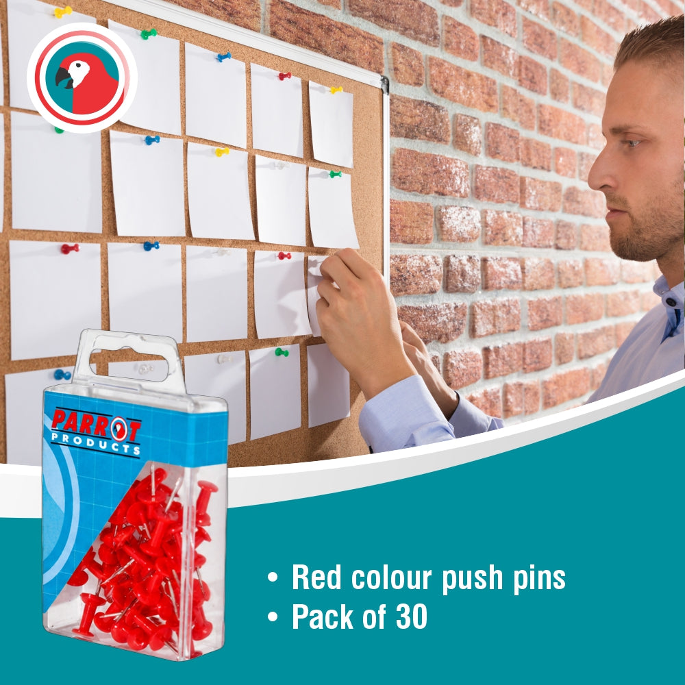 Push Pins (Boxed 30 - Red)