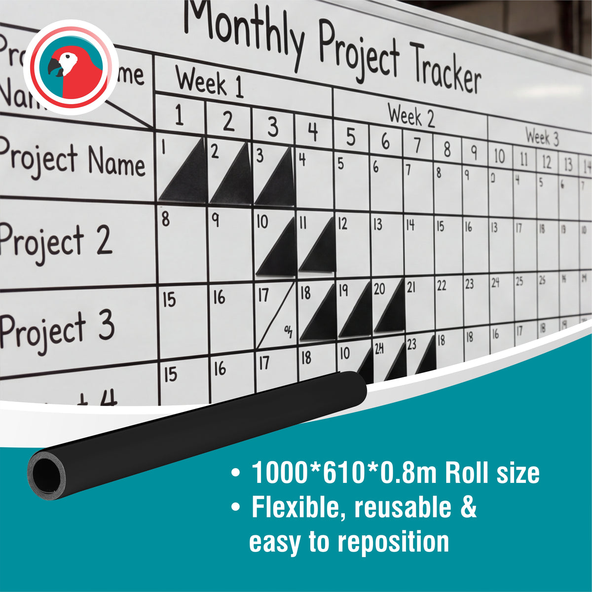 Magnetic Flexible Sheet (1000*610mm - Black)