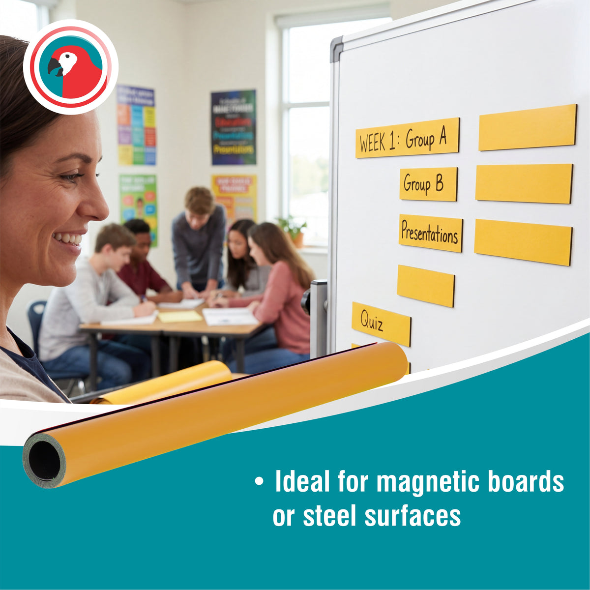 Magnetic Flexible Sheet (1000*610mm - Orange)