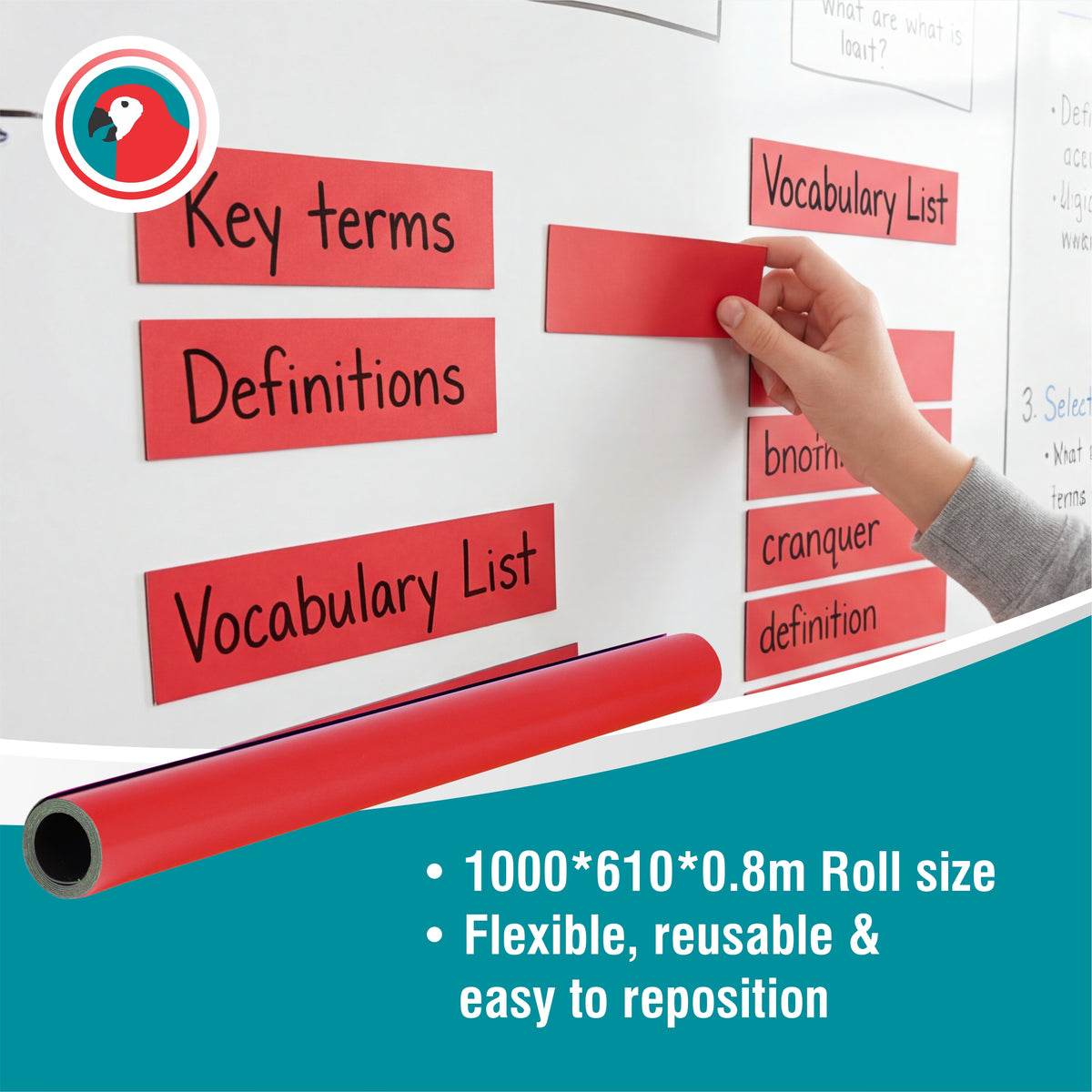 Magnetic Flexible Sheet (1000*610mm - Red)