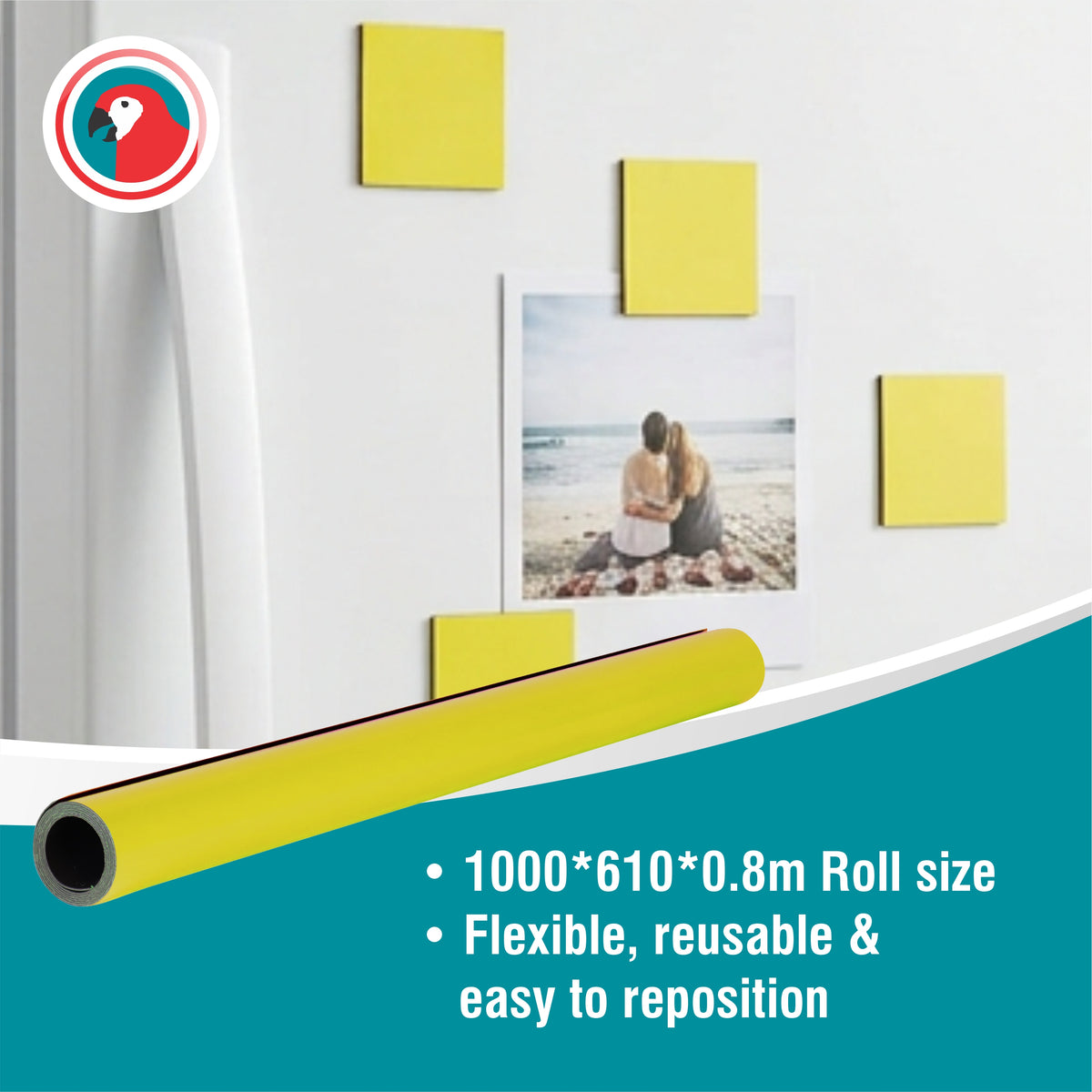 Magnetic Flexible Sheet (1000*610mm - Yellow)