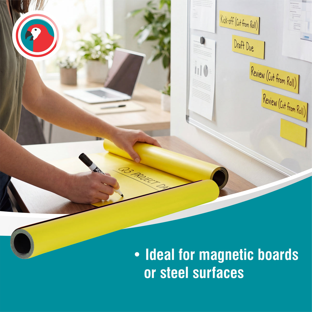 Magnetic Flexible Sheet (1000*610mm - Yellow)