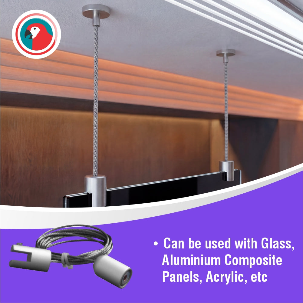 Ceiling Hanging Grip and Cable (Hang signage from the ceiling)