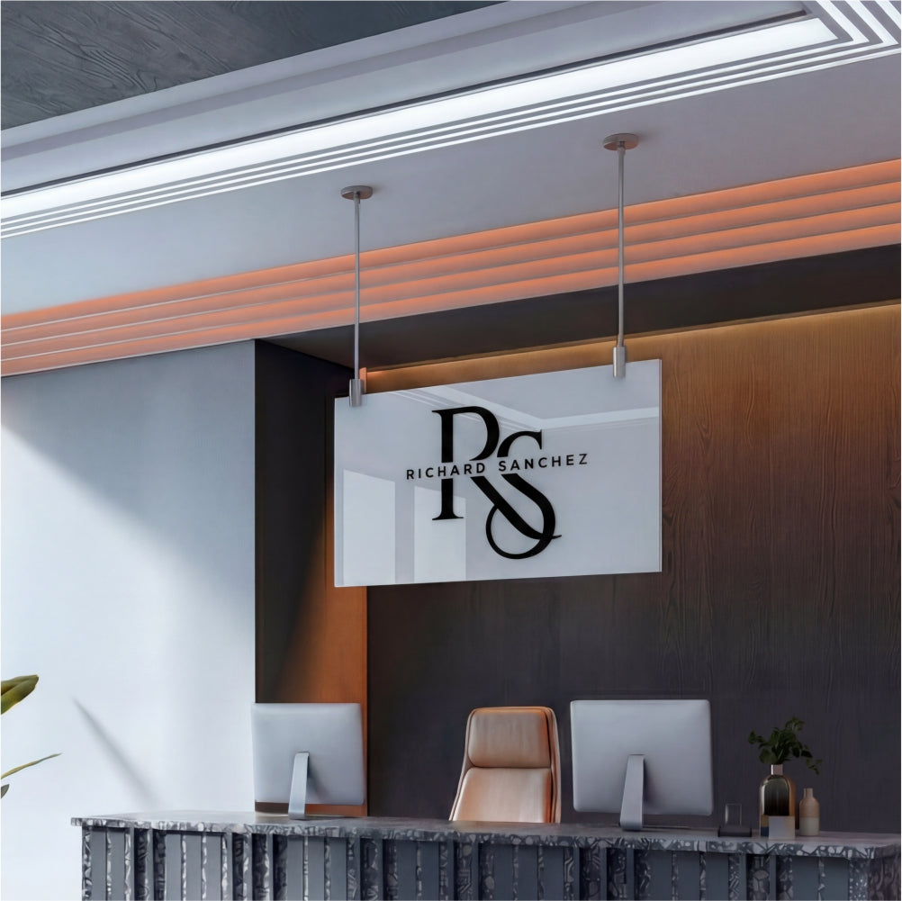 Ceiling Hanging Grip and Cable (Hang signage from the ceiling)