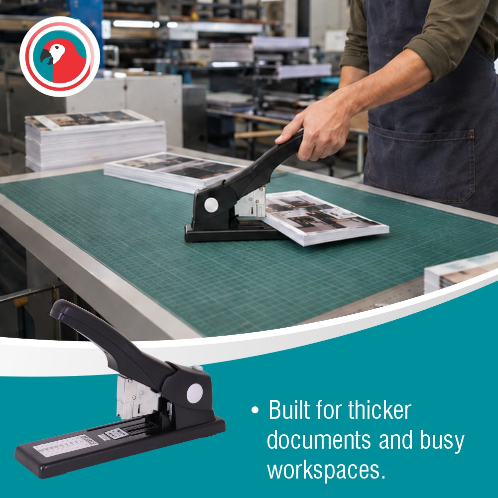 Heavy Duty Stapler 100*(23/6 23/23) Black 200 Pages