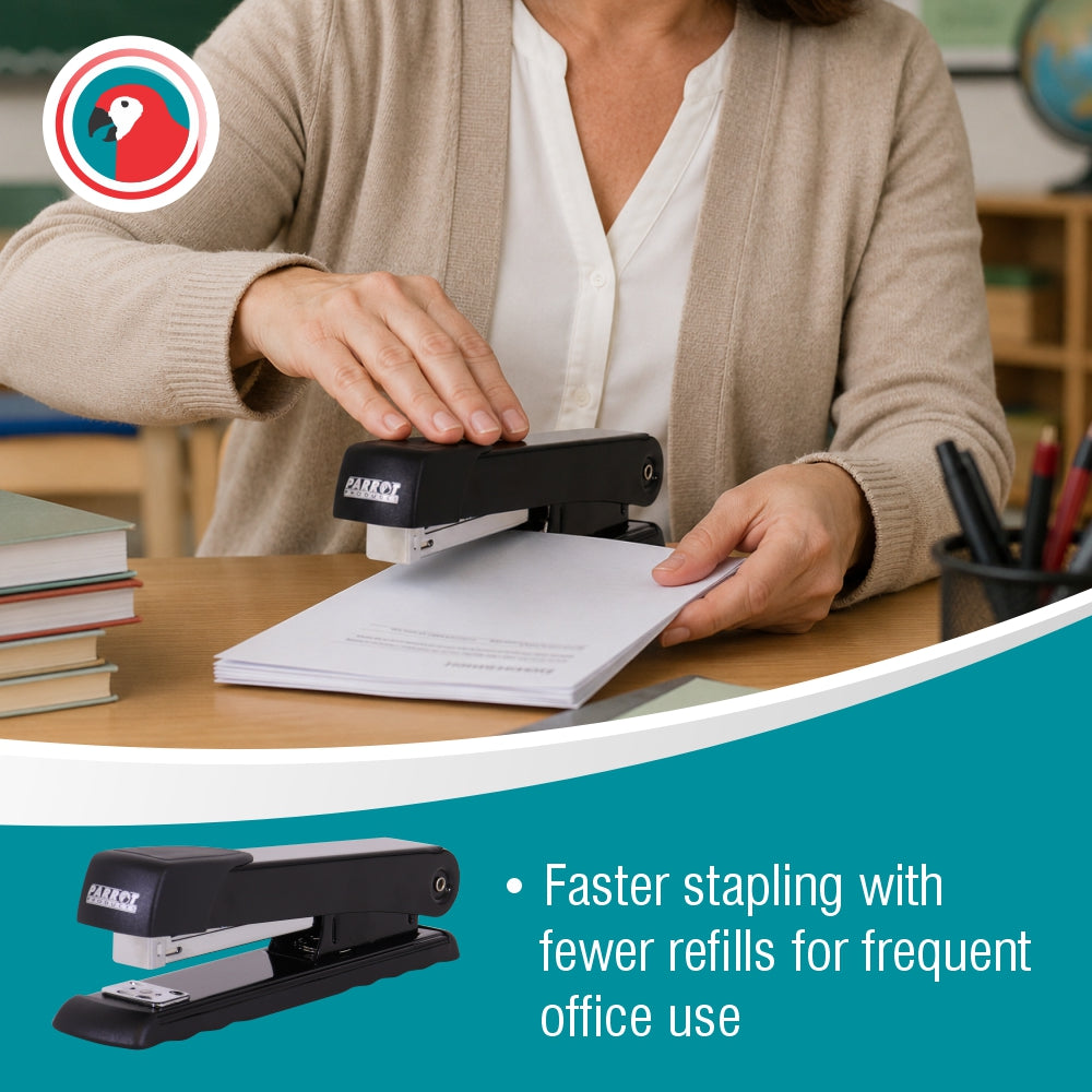 Desktop Large Steel Stapler 210*(24/6 26/6) Black 20 Pages