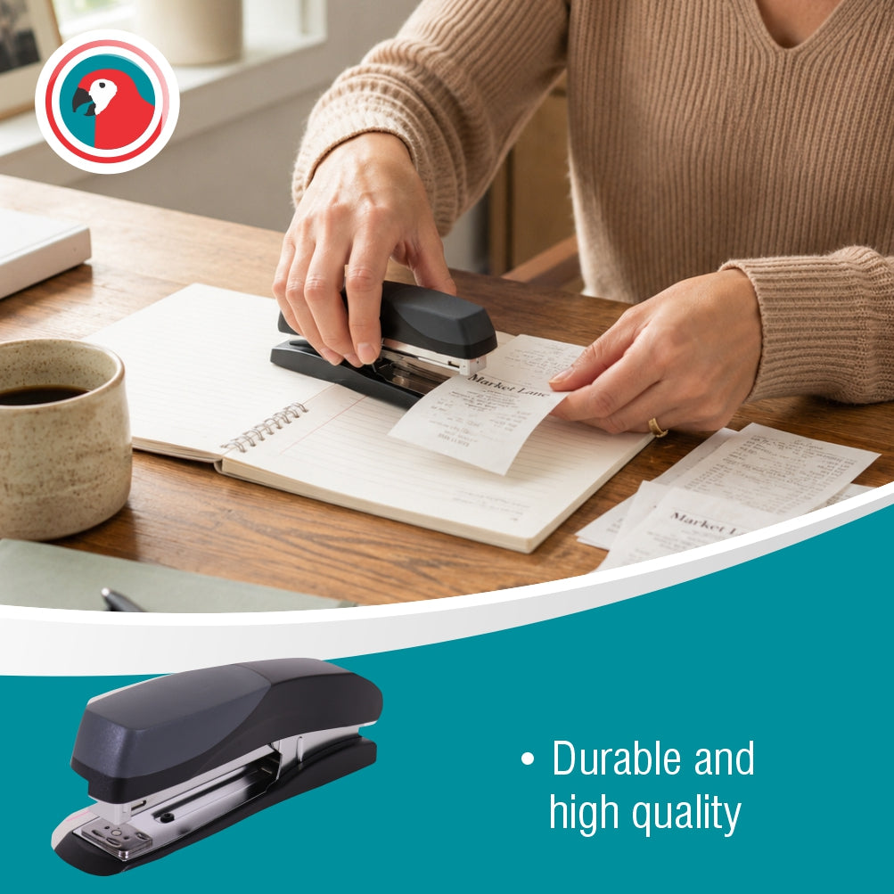 Plastic Medium Desktop Staplers 105*(24/6 26/6) - Black 20 Pages