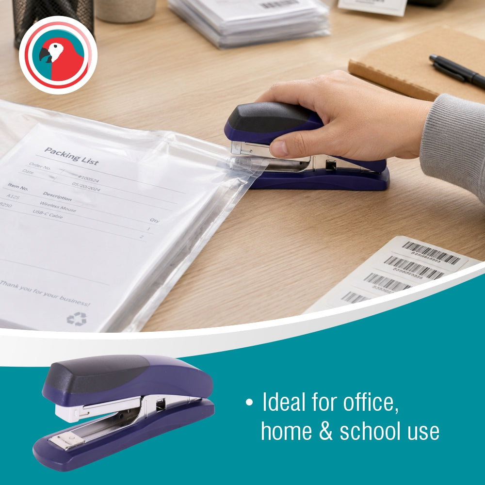 Plastic Medium Desktop Staplers 105*(24/6 26/6) - Navy 20 Pages