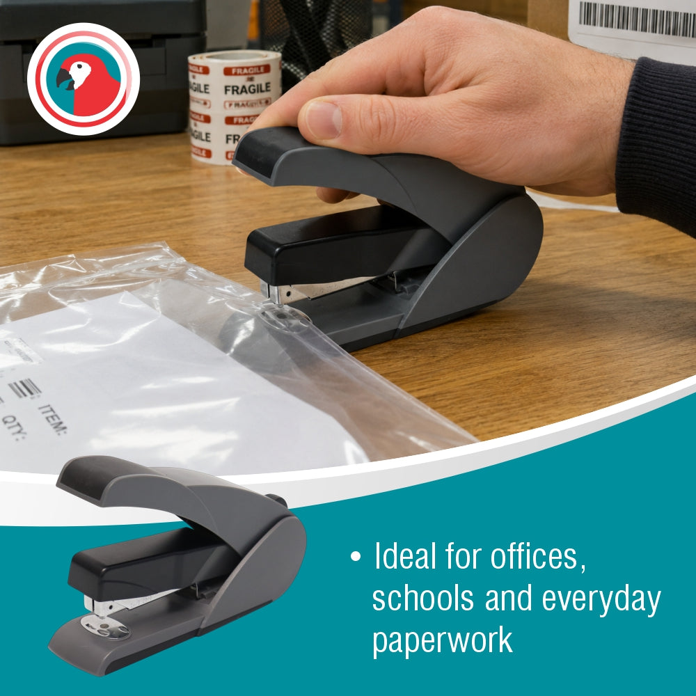 Light Touch Plastic Stapler 105*(24/6 26/6) Black
