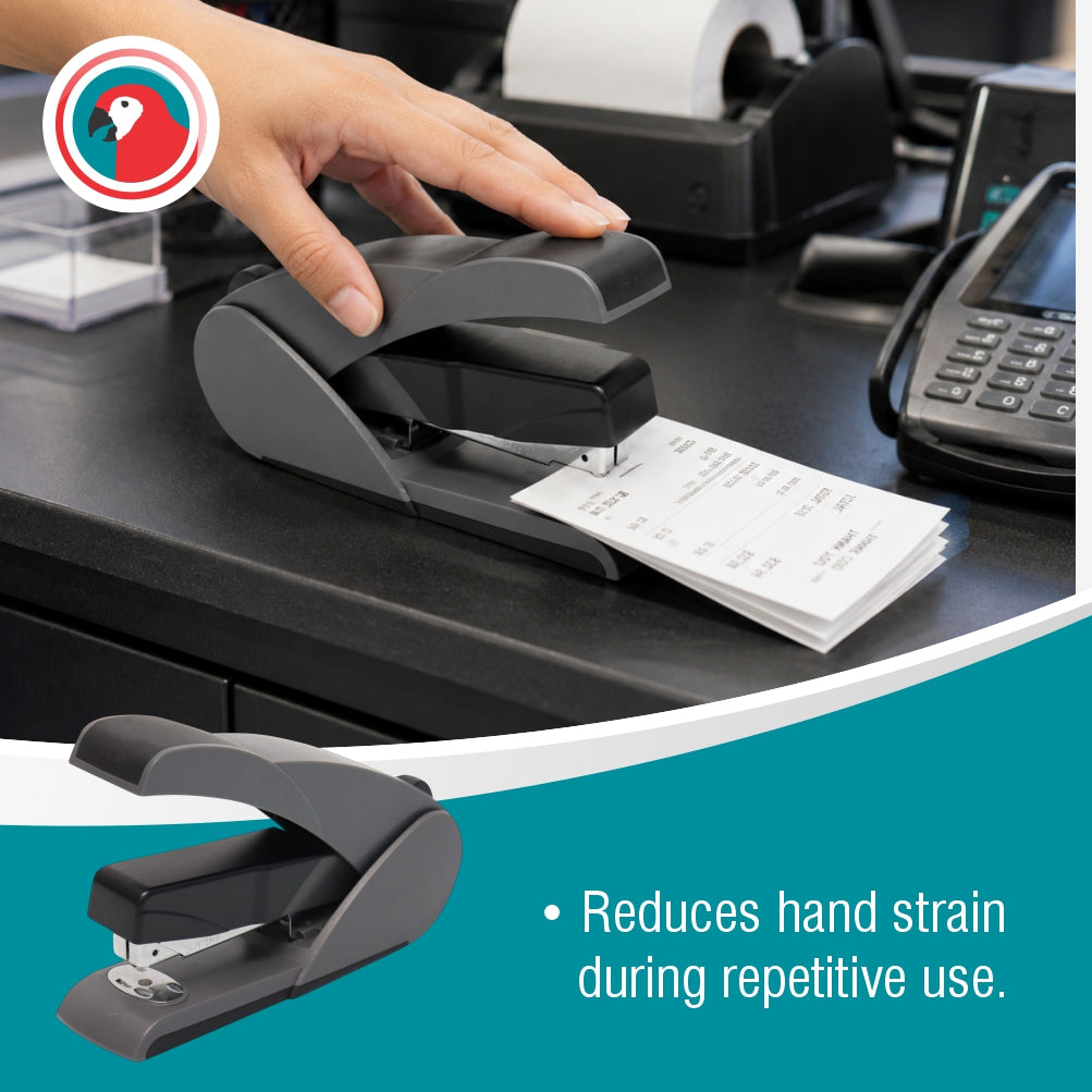Light Touch Plastic Stapler 105*(24/6 26/6) Black