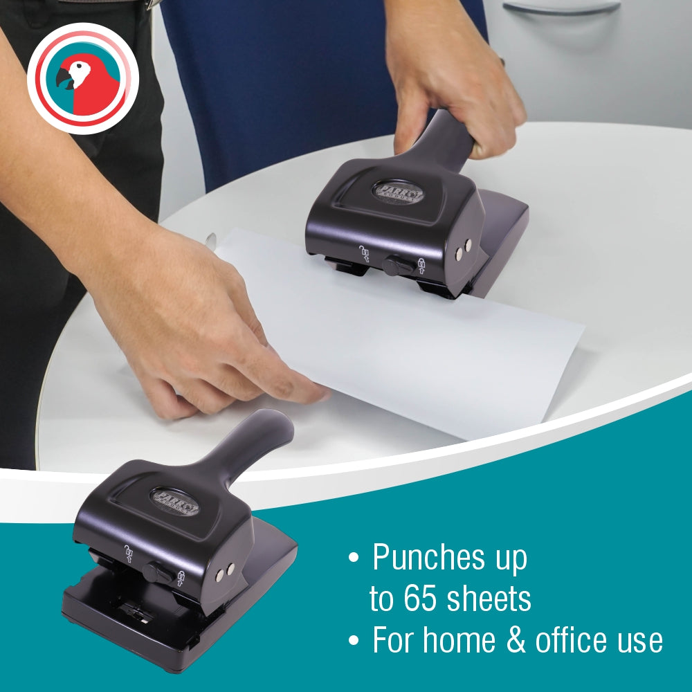 Steel Hole Punch (65 Sheets - Black)