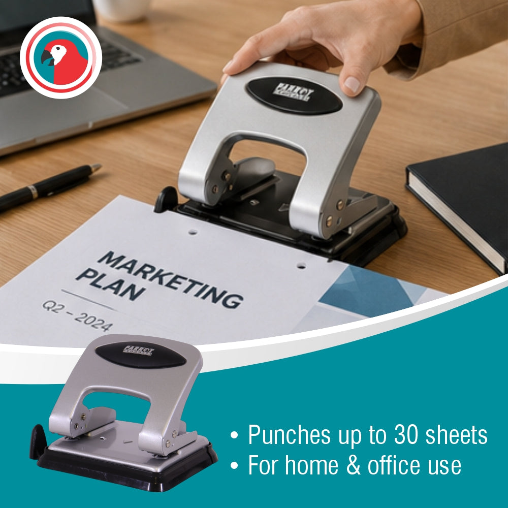 Steel Hole Punch (30 Sheets - Silver)