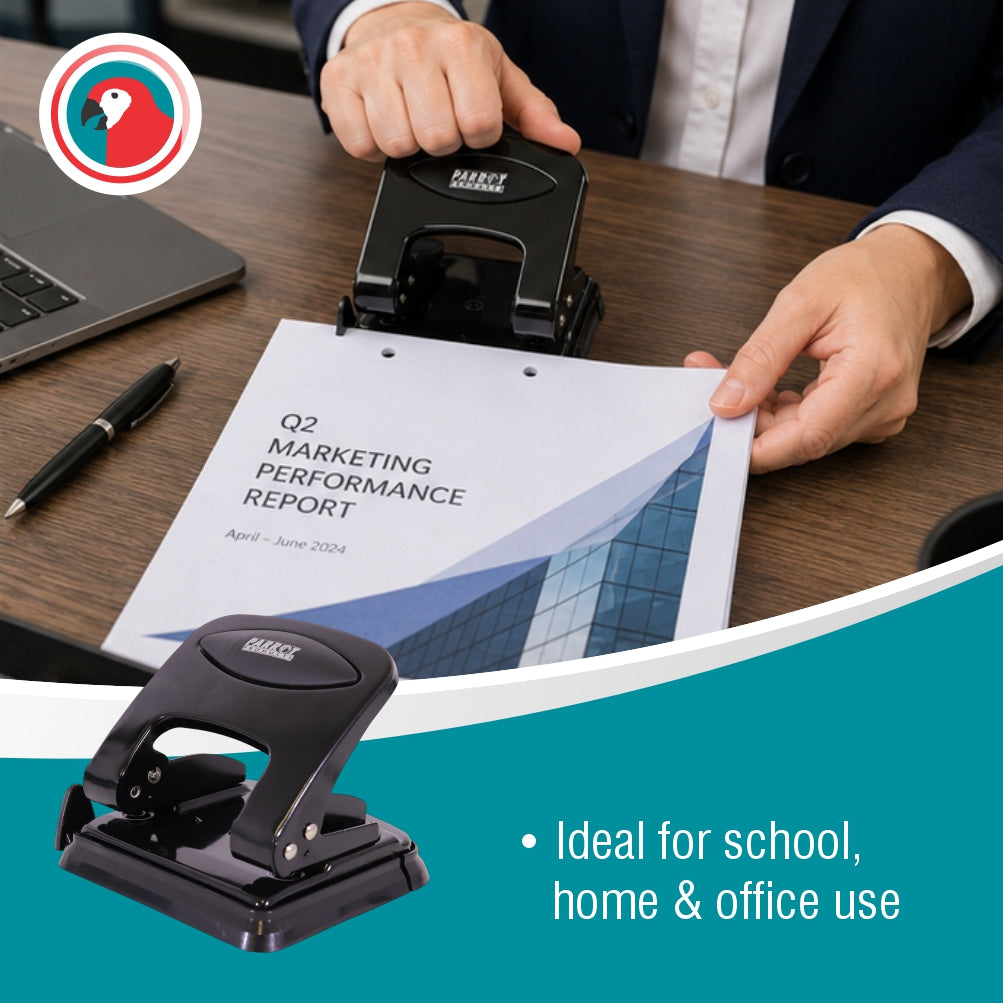 Steel Hole Punch (20 Sheets - Black)