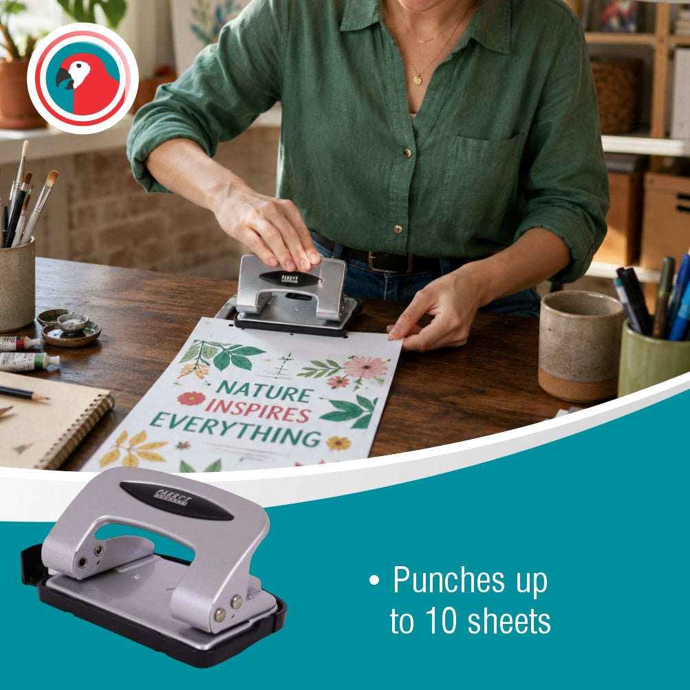 Steel Hole Punch (10 Sheets - Silver)