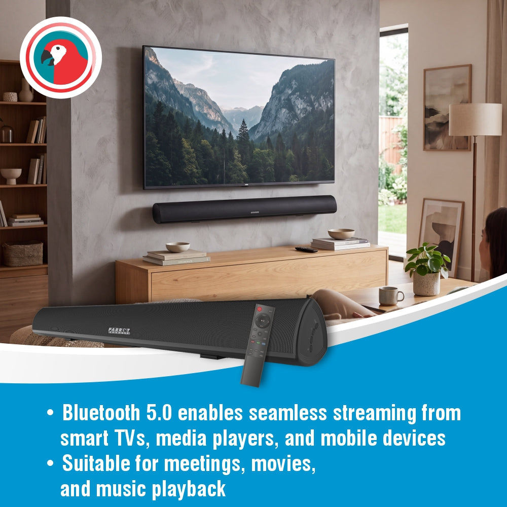 Parrot Speaker Sound Bar Econo Incl Wall Bracket