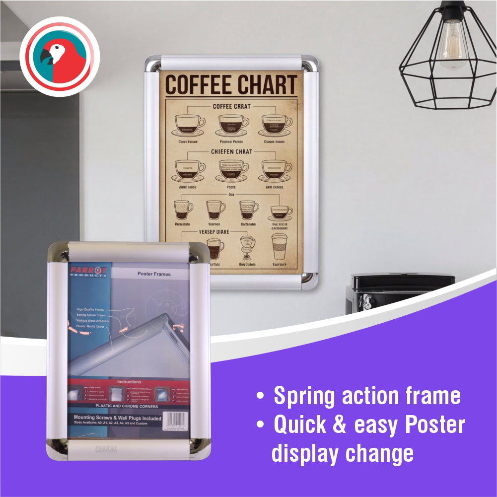 Poster Frame (A4 - 360*270mm - Chrome Corner)