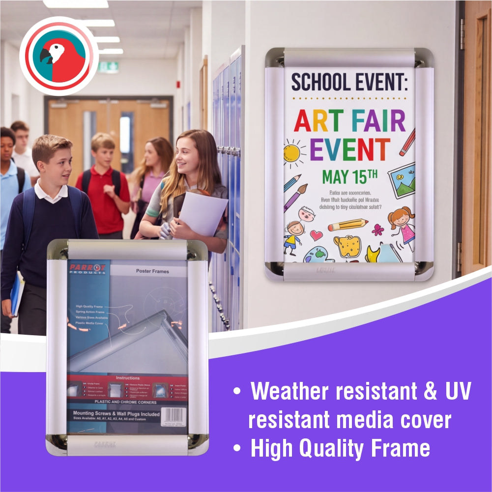 Poster Frame (A4 - 360*270mm - Chrome Corner)