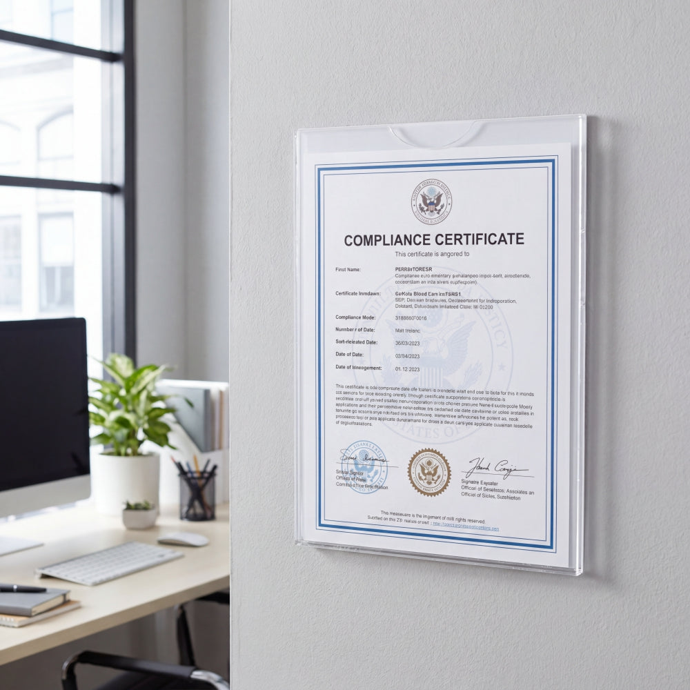 Perspex Pocket (Clear/White Backing A4)