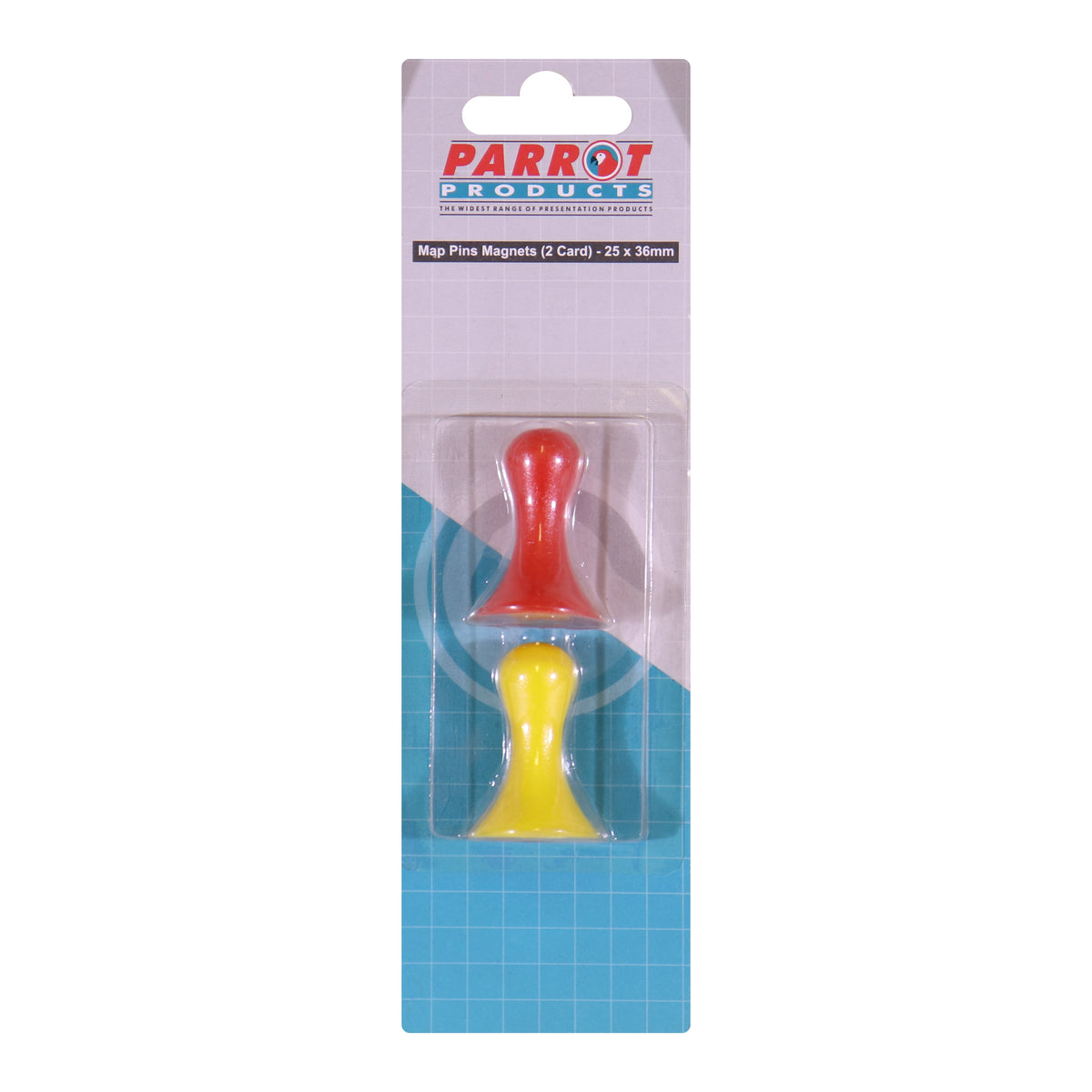 Magnetic Map Pins (2 Per Card - Assorted - Size: 36mm)