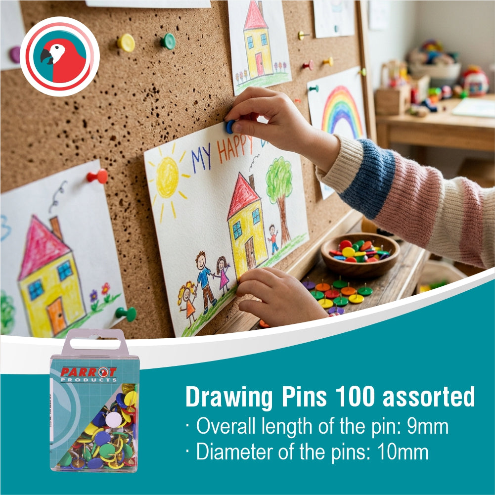 Drawing Pins (Boxed Pack 100 - Assorted)