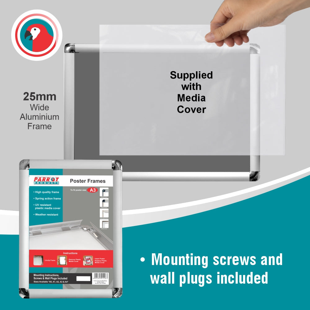 Poster Frame (A3 - 480*360mm - Chrome Corner)