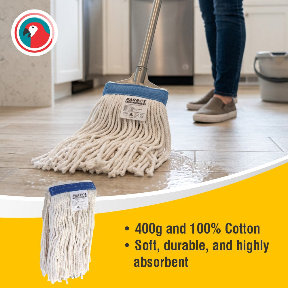 Janitorial Mop 400G Head Refill - Blue