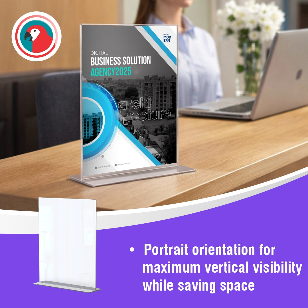 Menu Holder Acrylic Double Sided - A4 Portrait - Box 5