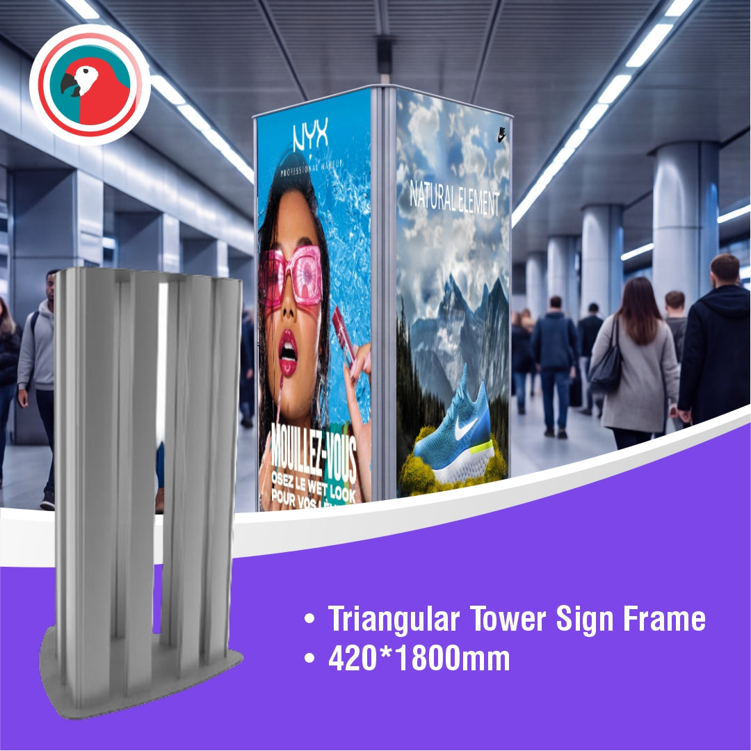 Triangular Tower Sign Frame (420*1800mm)