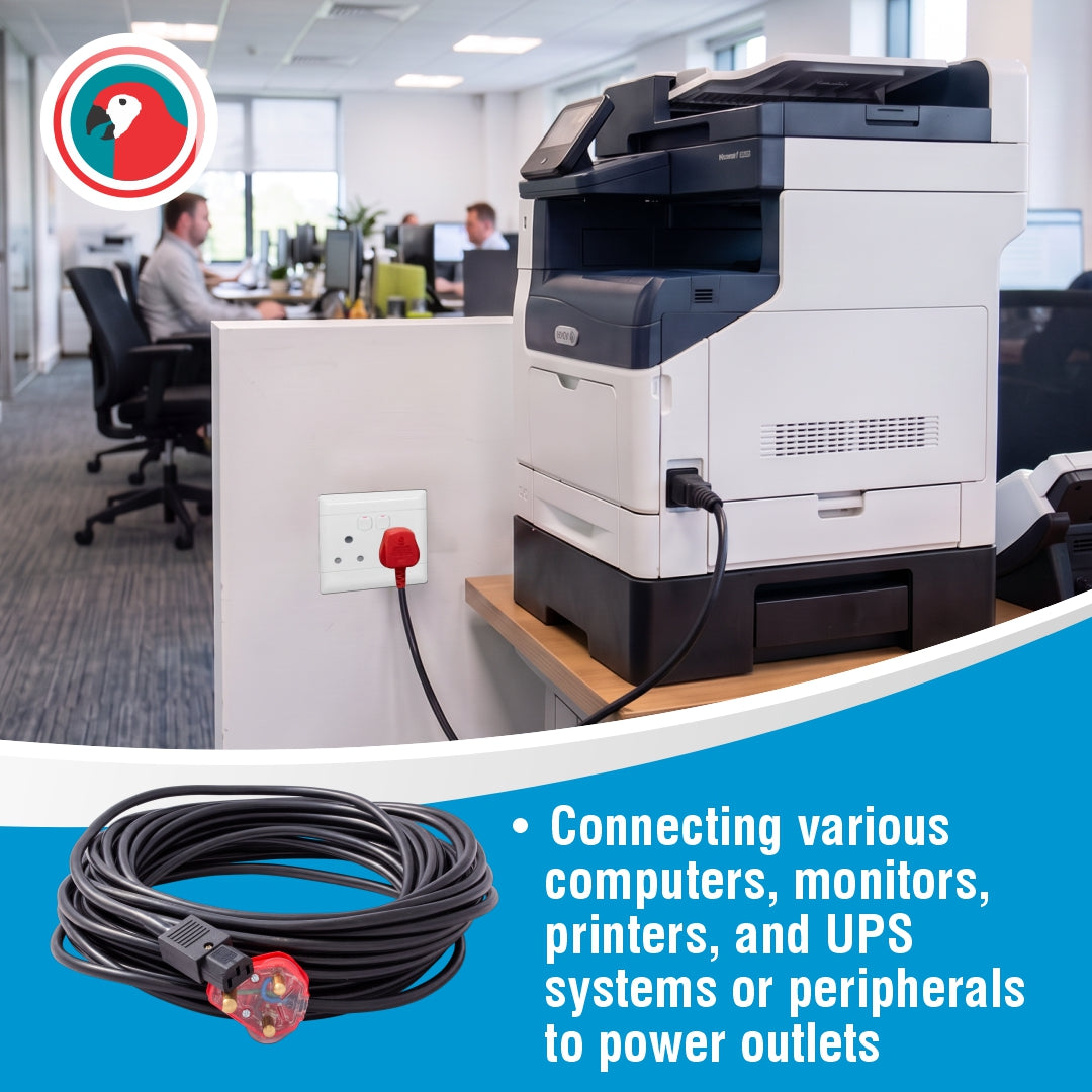 Power Cable IEC To 3 Pin (10M)