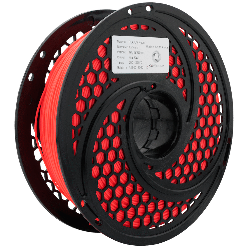 SA Filament PLA UV Neon Filament 1kg -  Fire Red