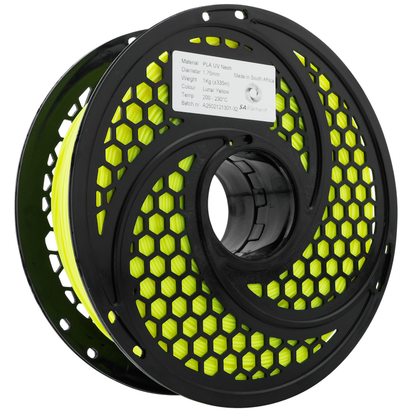 SA Filament PLA UV Neon Filament 1kg -  Lunar Yellow