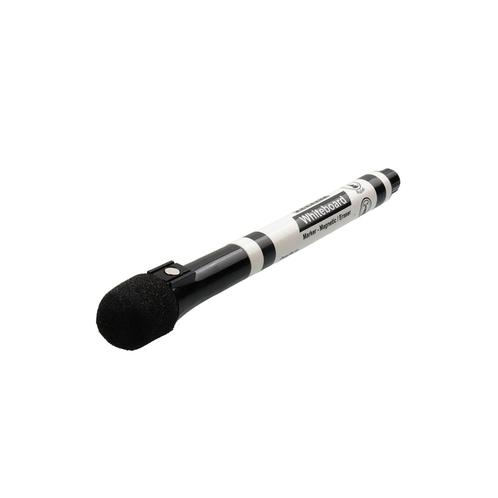Magnetic Whiteboard Marker with Eraser (Black Single)