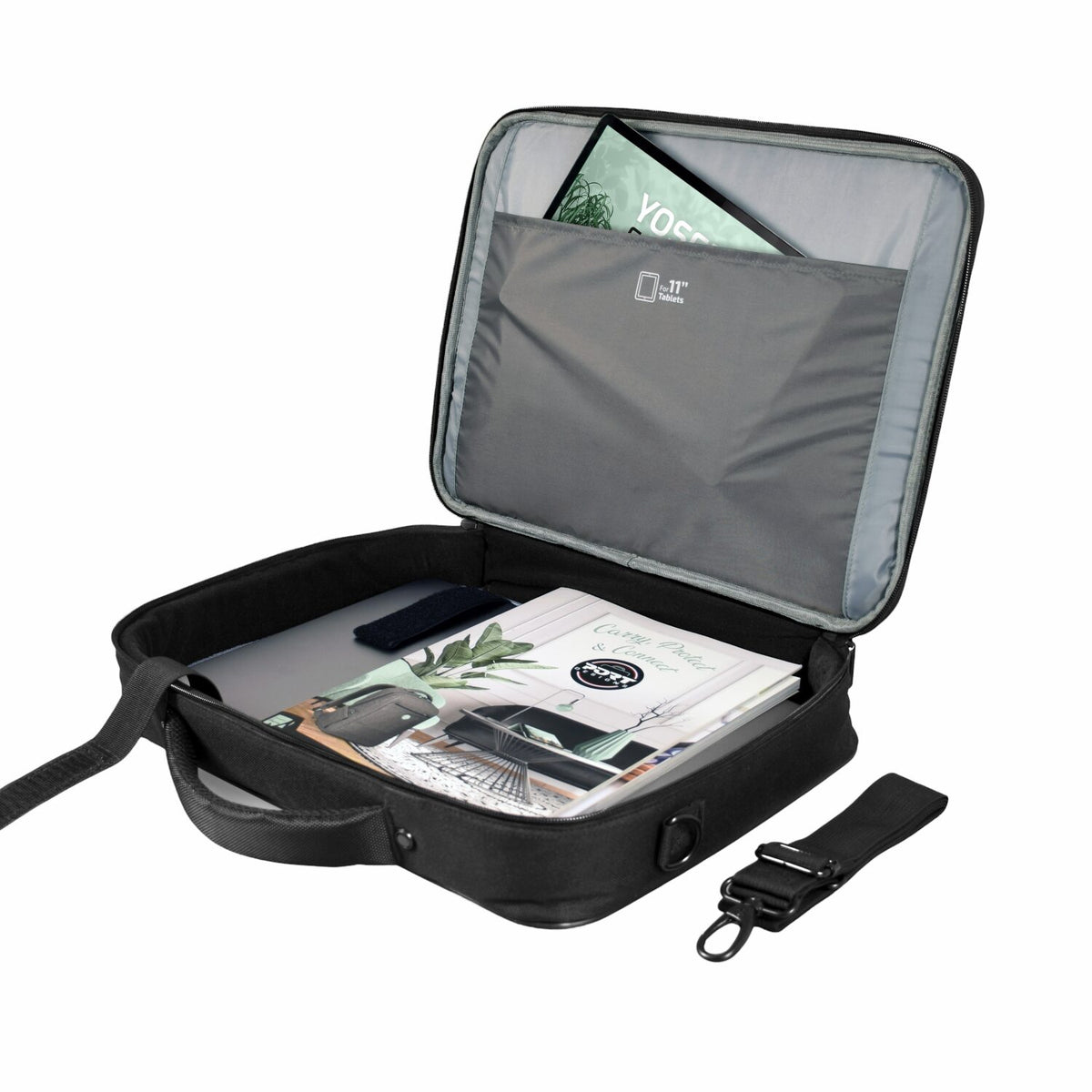 Port Courchevel Black 15.6" Clamshell Bag