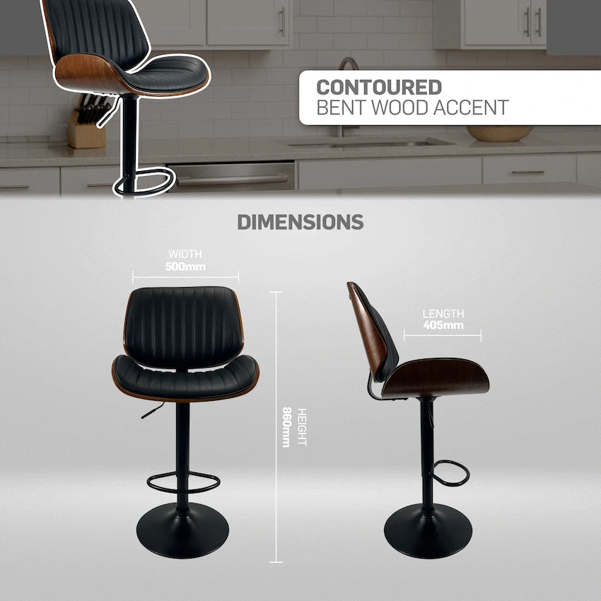 Everfurn Petunia Swivel Barstool (2 Pack)
