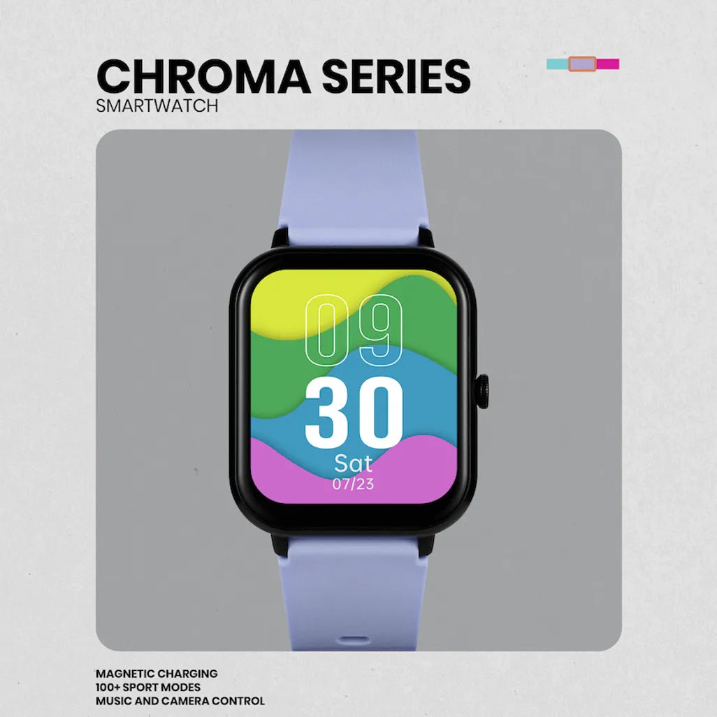 Volkano Chroma Series Smartwatch with Ultramarine Strap